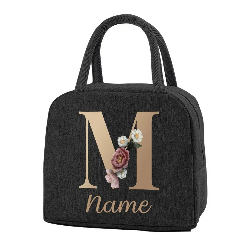 Personal Custom Name Lunch Bag Functional Cooler Lunch Box Portable Insulated Bento Bag Thermal Picnic Food Bags Gifts for Her