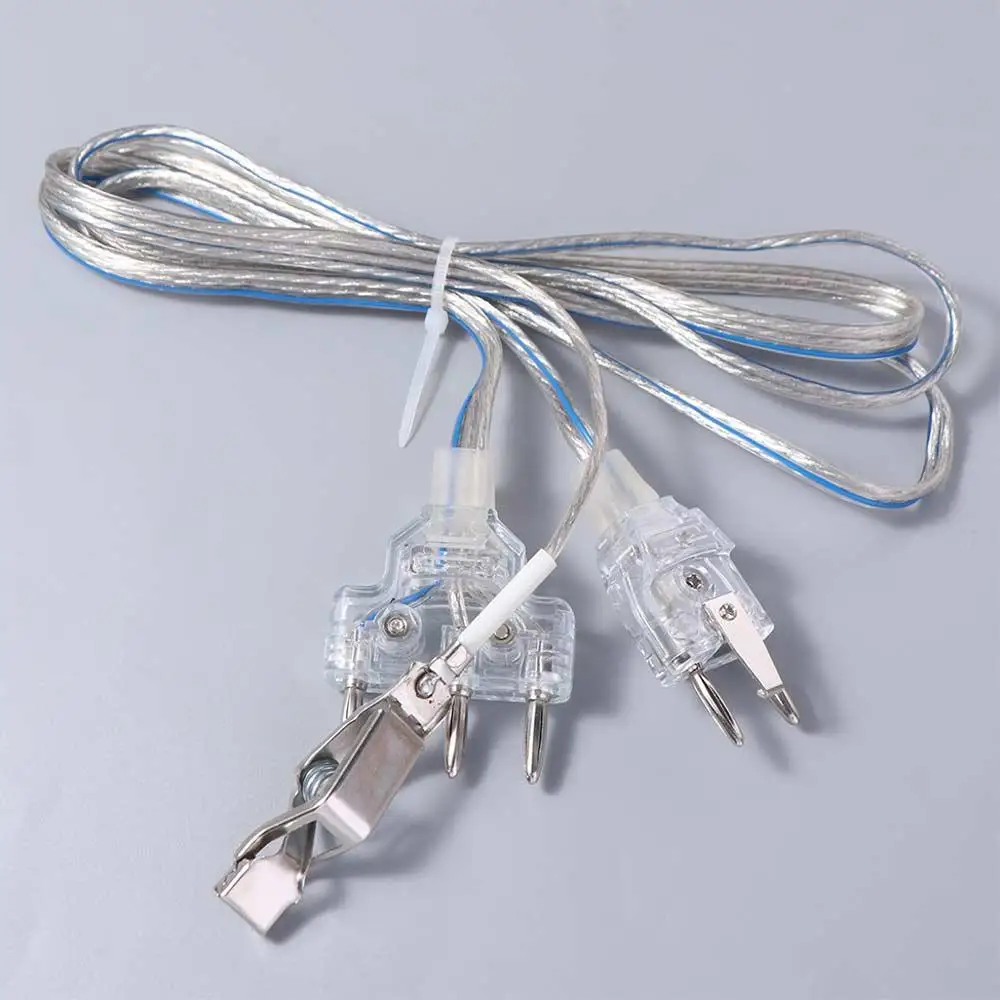 Cables transparentes para el cuerpo de esgrima, conector de máscara de acero inoxidable, Cable corporal Epee, línea manual, cables de lámina de esgrima flexibles