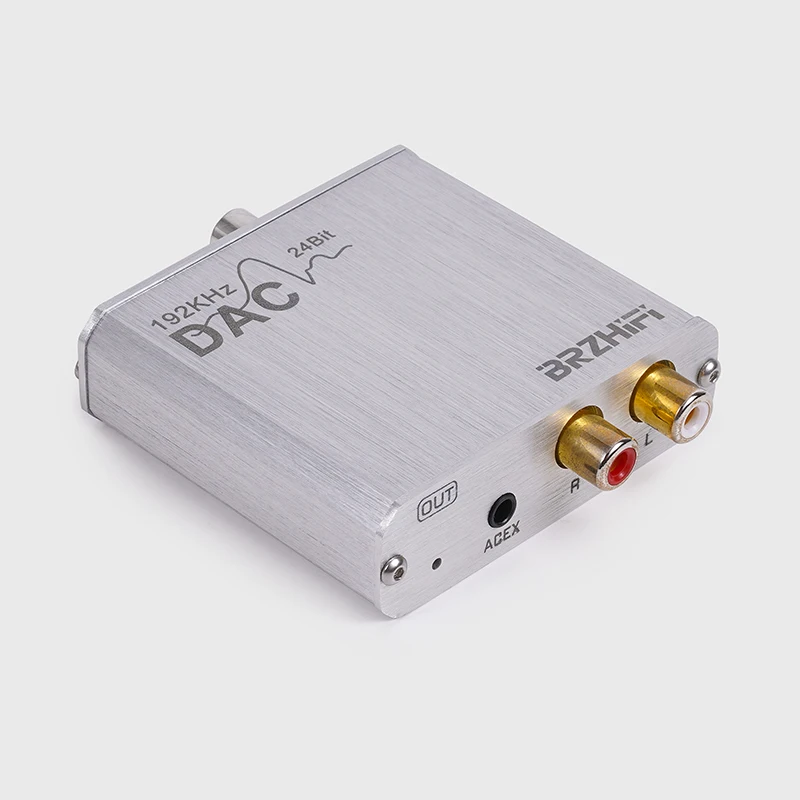 Coaxial optical fiber audio converter TV set-top box decoder DAC Aluminum alloy shell silent version
