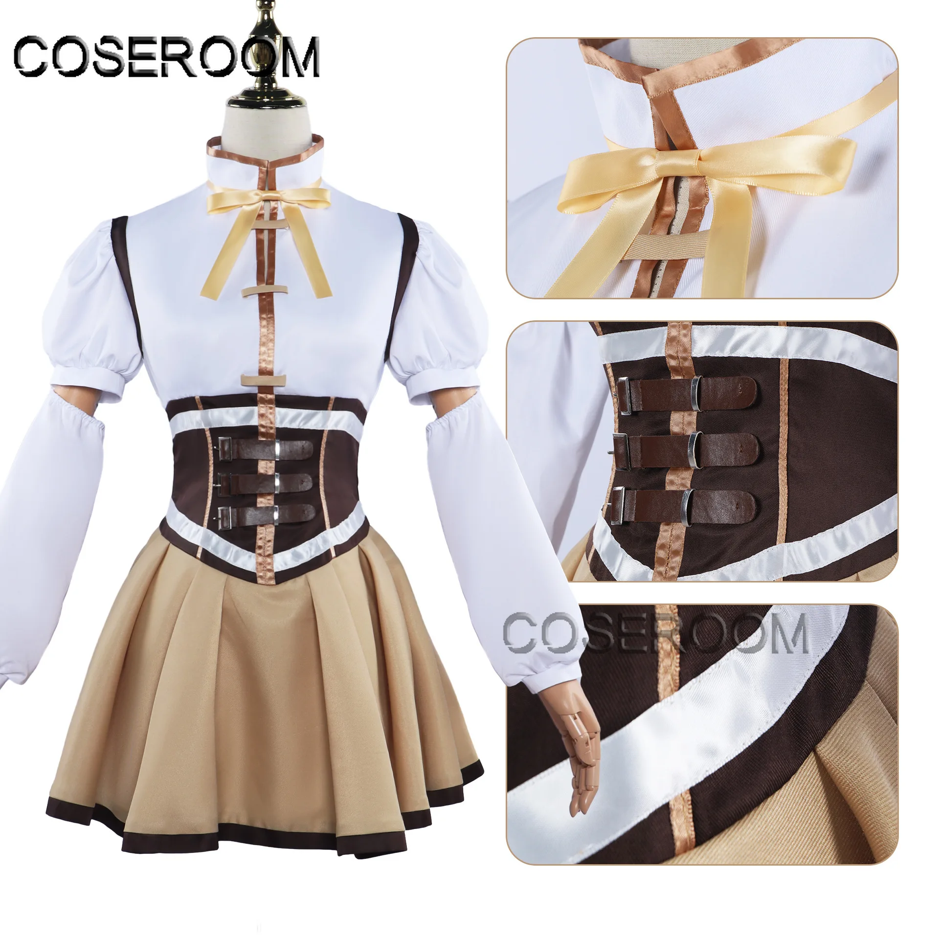 Tomoe Mami Cosplay Costume Puella Magi Madoka Magica Combats Wigs Anime Halloween Party Shoes for Women