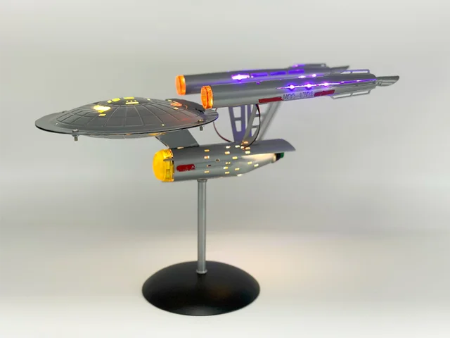 Metal Aircraft Replica Aircraft Star Treks Enterprise 1:1000 Model Assemble Starship Handicraft Ornament Collectible Toy Gift