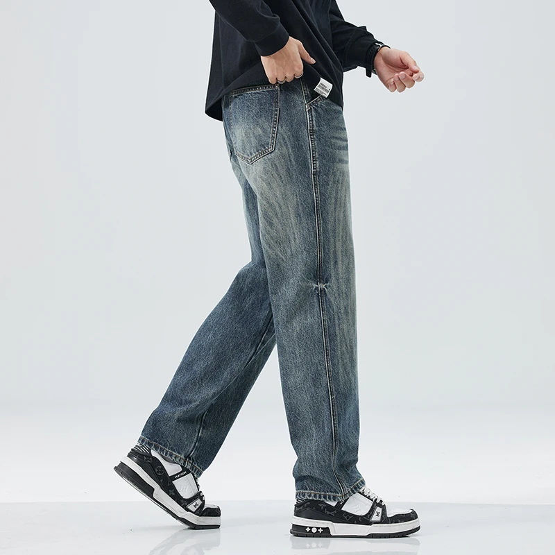

Baggy Jeans Men Wide Leg Pants Casual Oversize Jeans For Men Clothing Loose Fit Streetwear Male Denim Trousers 2024 New Kpop