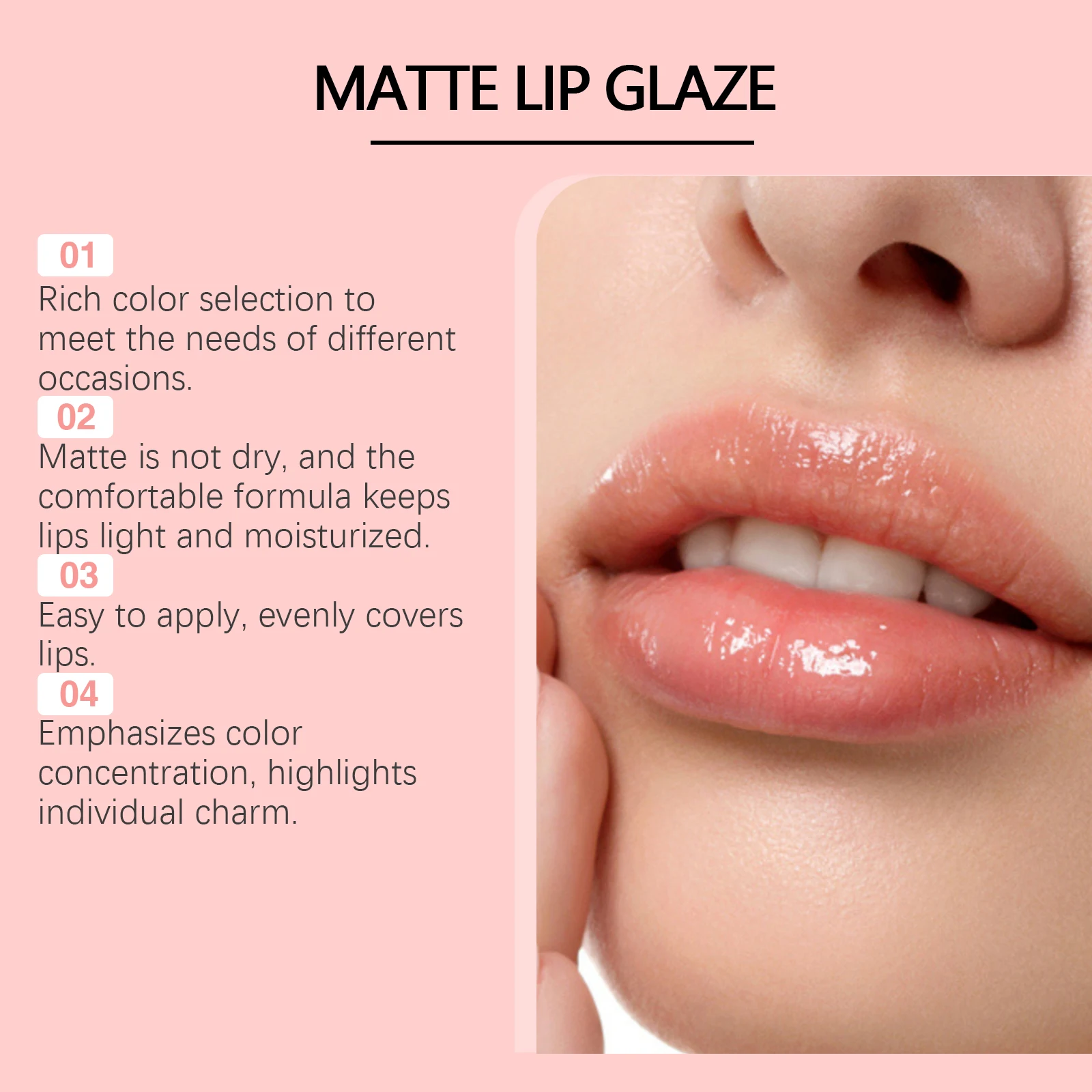 Leichter, mattierter Samt-Lippenstift, leicht zu färben, Glanz-Set, wasserfest, aufpolsternd, für alle Hauttypen, Make-up für Frauen bis zu 24 Stunden