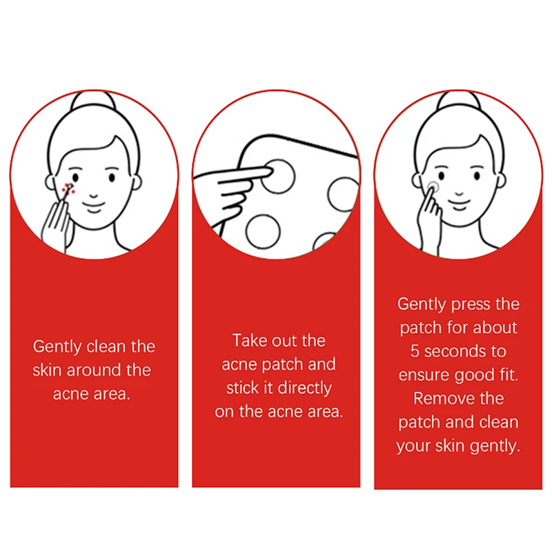288 قطعة إصلاح حب الشباب التصحيح جهاز العناية بالوجه تتلاشى العيوب بثرة علامات مغلقة حب الشباب العيوب غطاء حب الشباب بثرة رقعة إصلاح الإطارات