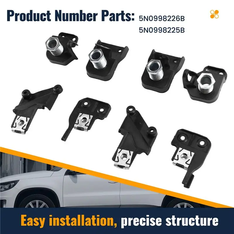 A13Z-Car Front Bumper Headlight Bracket Repair Kit 5N0998226B 5N0998225B For VW Tiguan 2012-2017 Headlamp