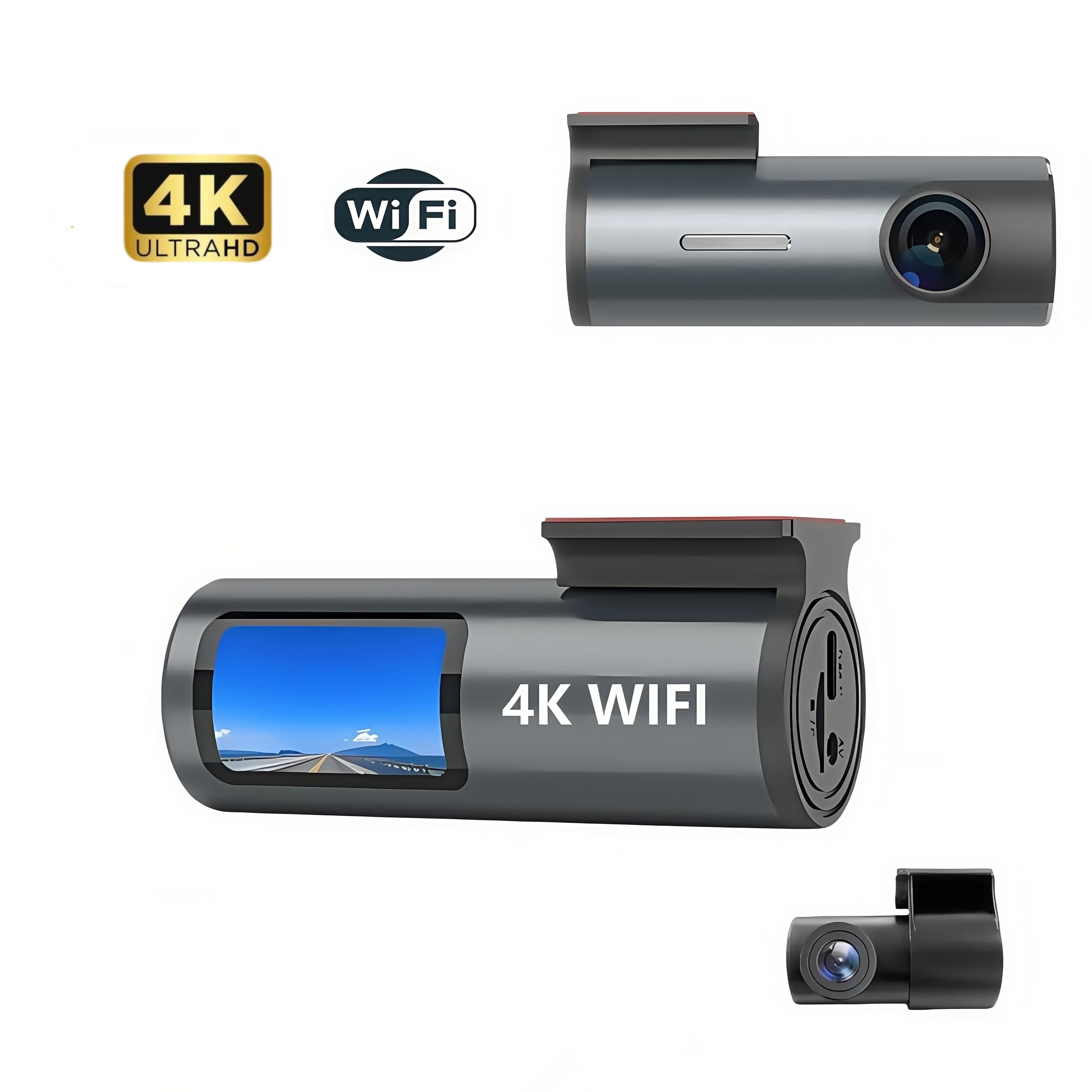 4K 1.47Inch Mini Hidden Driver Car Dvr Video Recorder Dash Cam Dashcam Camera Front And Rear With Wifi GPS FHD Night Vision Auto