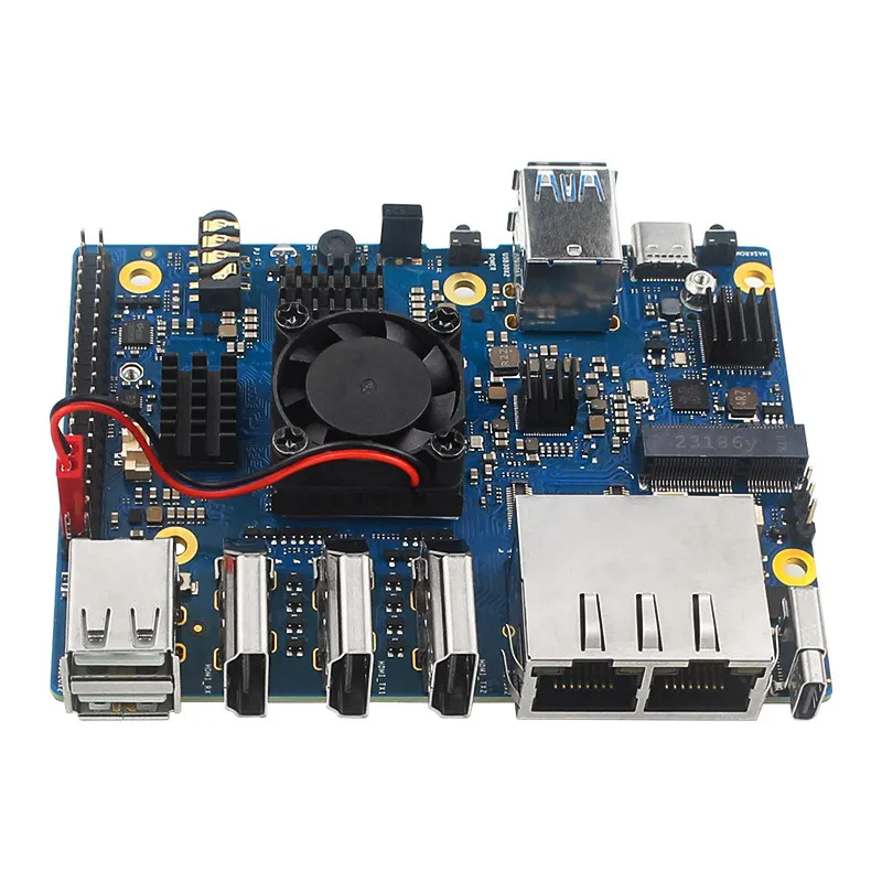 Suitable for Orange Pi 5 Plus Development Board Cooling Fan Orange Pi 5 Plus Radiator with Aluminum Seat Heat Sink