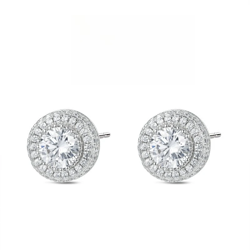 

Серьги-гвоздики из стерлингового серебра 925 пробы с бриллиантами 5А и цирконием, мужские серьги в стиле хип-хоп, рождественский подарок, подарок на день рождения для любовника