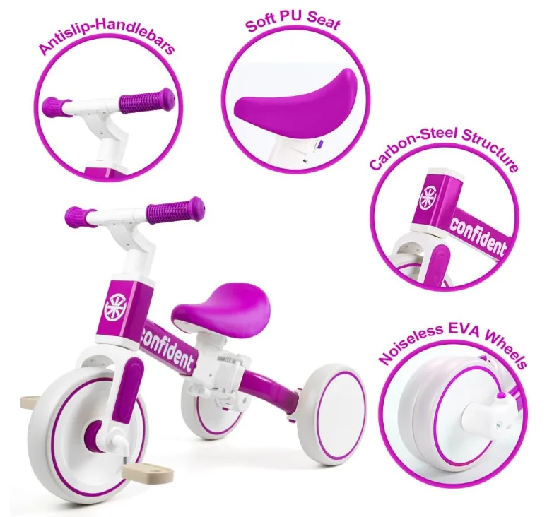 Tricycles for 1-3 Year Olds, 5 in 1 Toddler BalanceBike