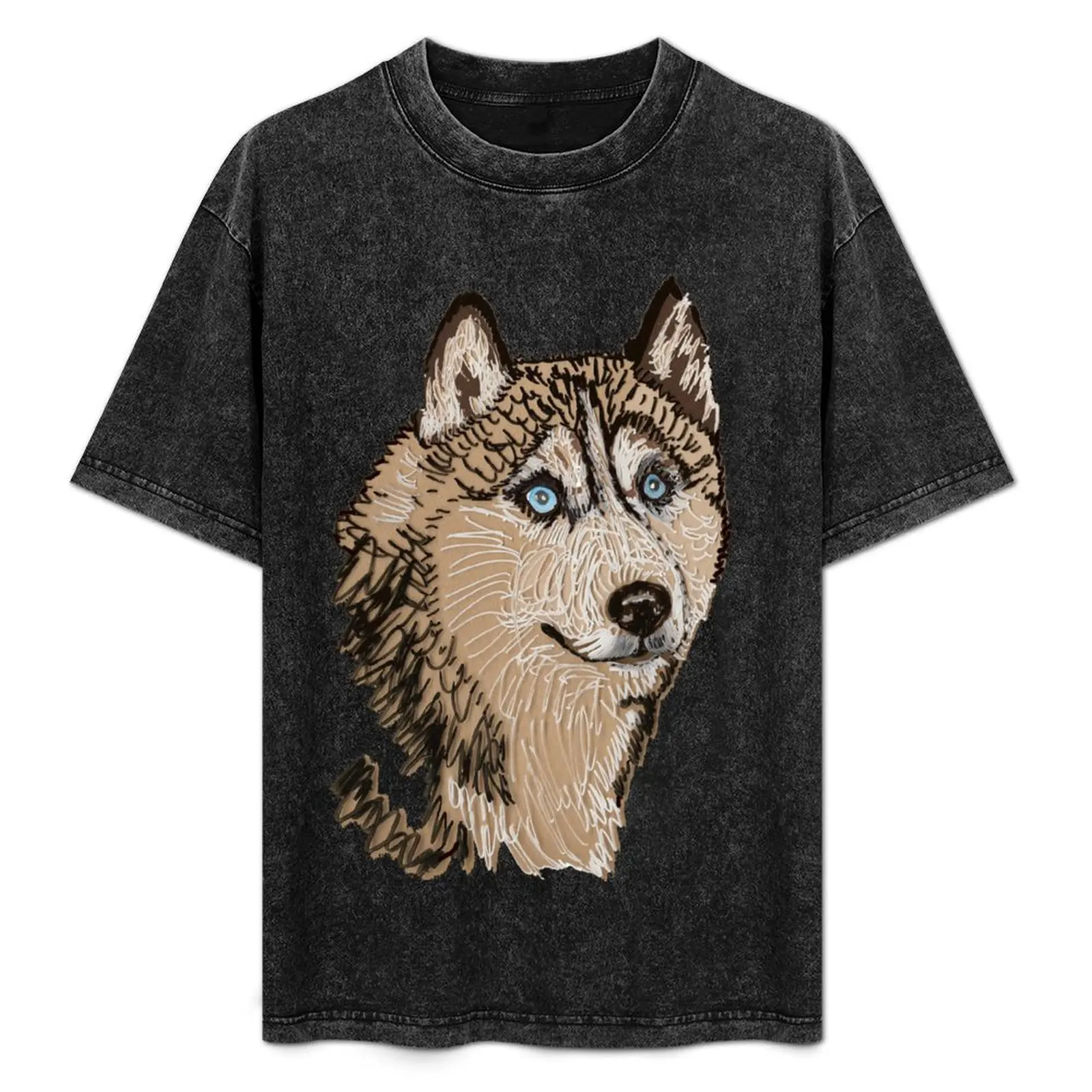 

Siberian Husky 2 TS T-Shirt Retro Graphic Print T-Shirt