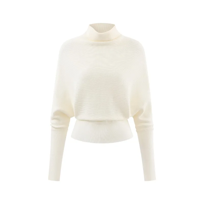 เสื้อไหมพรมผู้หญิง คอเต่า นุ่ม สบาย ทรงเข้ารูป เอวคอด ใส่ได้ทั้งฤดูหนาวและฤดูใบไม้ร่วง สไตล์ลำลอง ให้ความอบอุ่นและสง่างาม