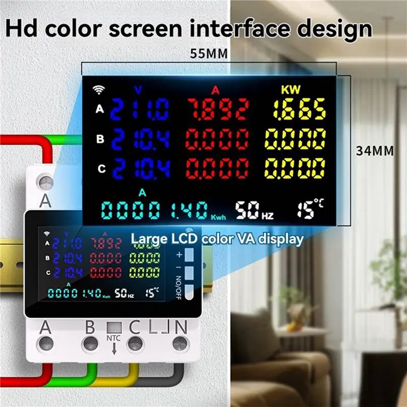 24-Hour Delivery 2X KWS-306WF Wifi Smart Power Meter Voltage Protector Switch Current & Voltage Monitor, Relay, Circuit Breaker