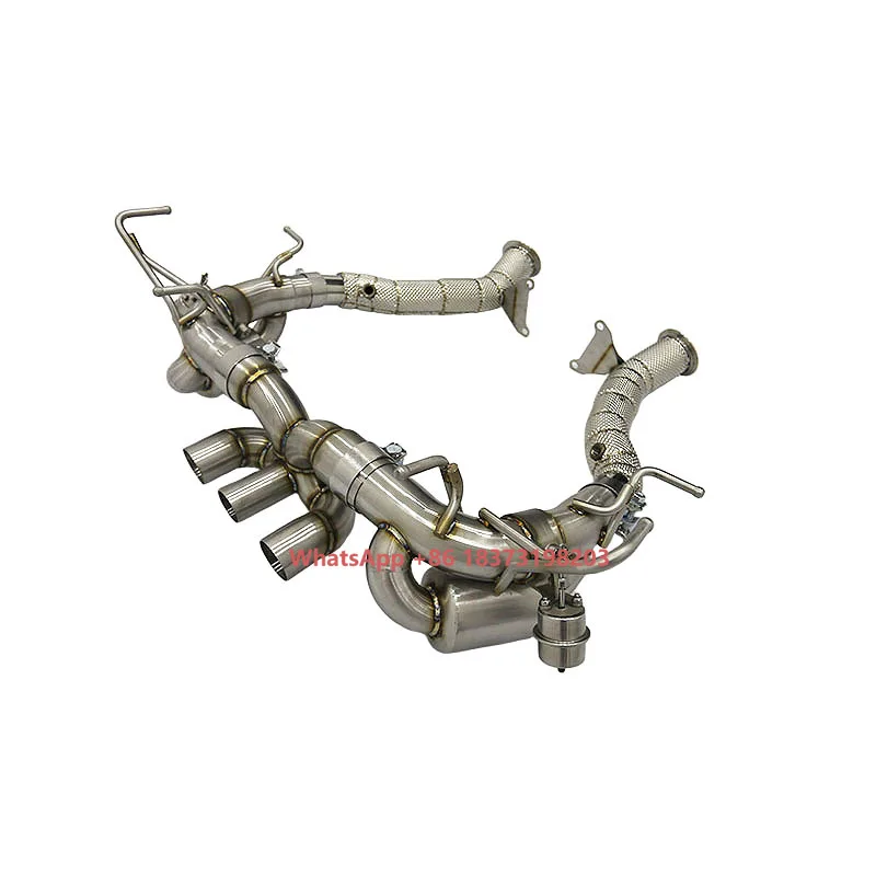 OEM Exhaust Muffler Vacuum Valve System with No Cat Downpipe for 458 V8 4.5 2013-2016 Escape Car Catback Axle Exhaust