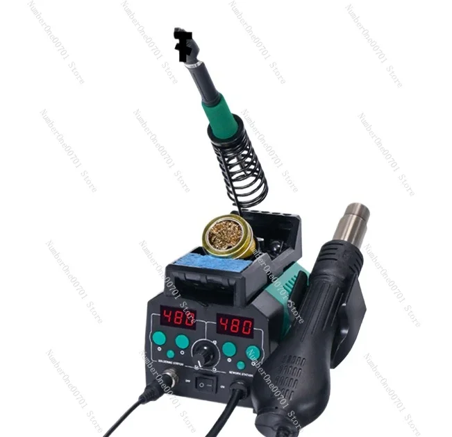 

Hot air gun dismantling and welding table 2-in-1 mobile phone maintenance welding T12 fast heating electric soldering iron