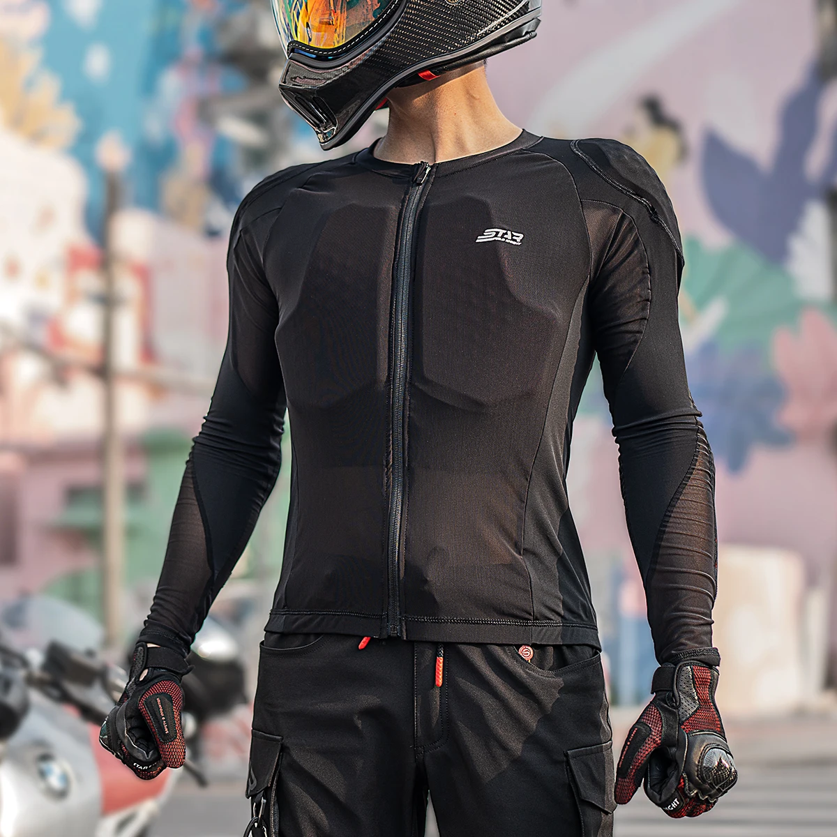 

Summer Motorcycle Armor Jacket Men Cycling CE2 Full Body Gear Protection Motobike Breathable Elastic Sportswear Equipment