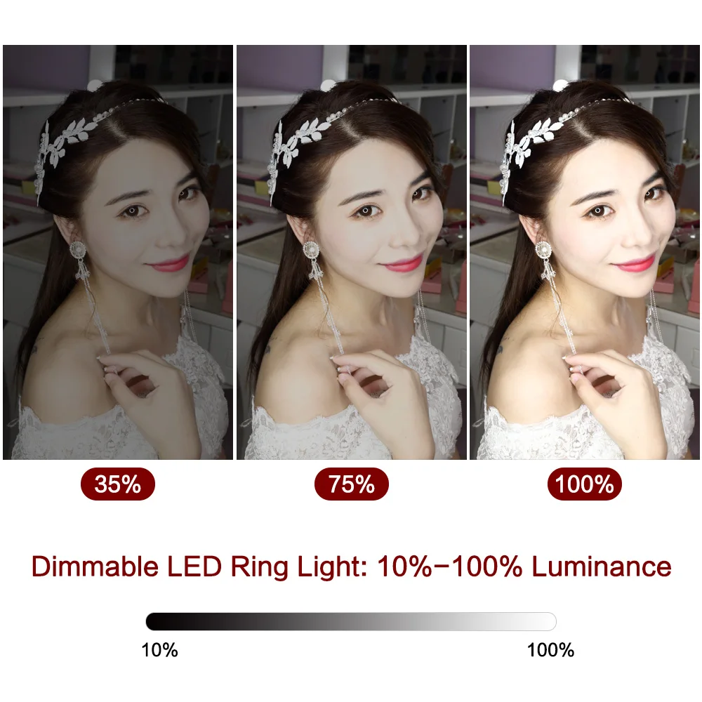 18 بوصة حلقة ضوء LED كبير صورة شخصية فيديو التحكم عن بعد حامل ثلاثي القوائم مشبك الهاتف يوتيوب الإضاءة المباشرة استوديو التصوير الفوتوغرافي