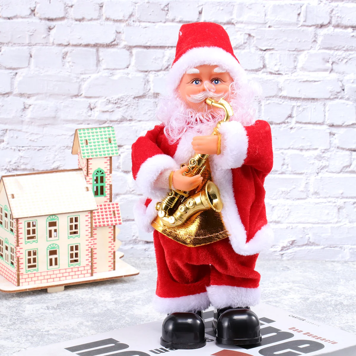 

Dancing Singing Santa Claus Christmas Toy Operated Musical Moving Figure Holiday Decoration (Saxophone)