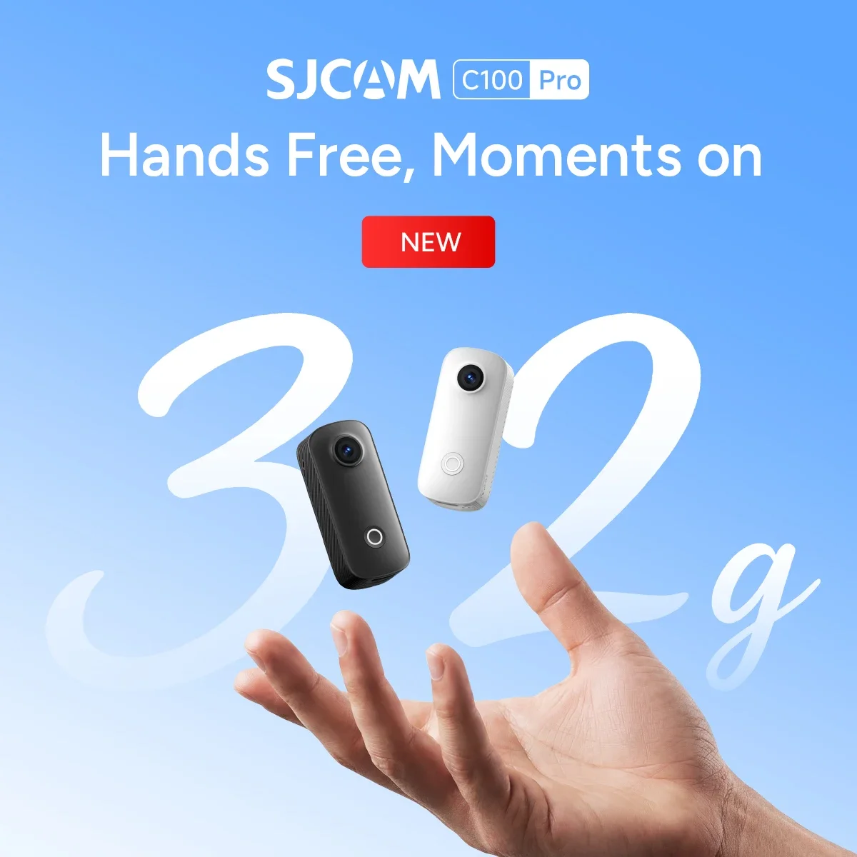 SJCAM C100PRO Waterproof Mini Action Cam 4K Thumb Camera SJCAM Pocket Body Camera for Sports Riding(No microSD) - view 2