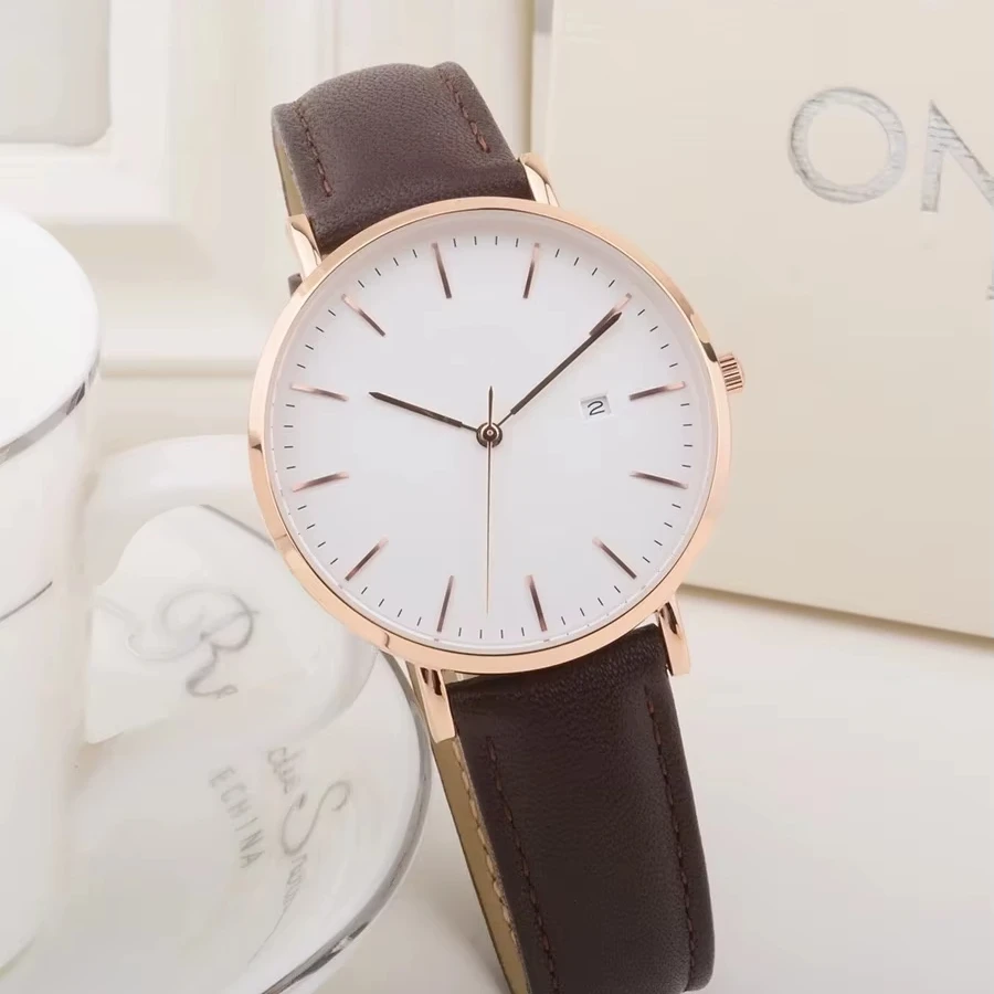 

Korean Version Ultra-thin Men's And Women's Casual Quartz Watch Leather Waterproof