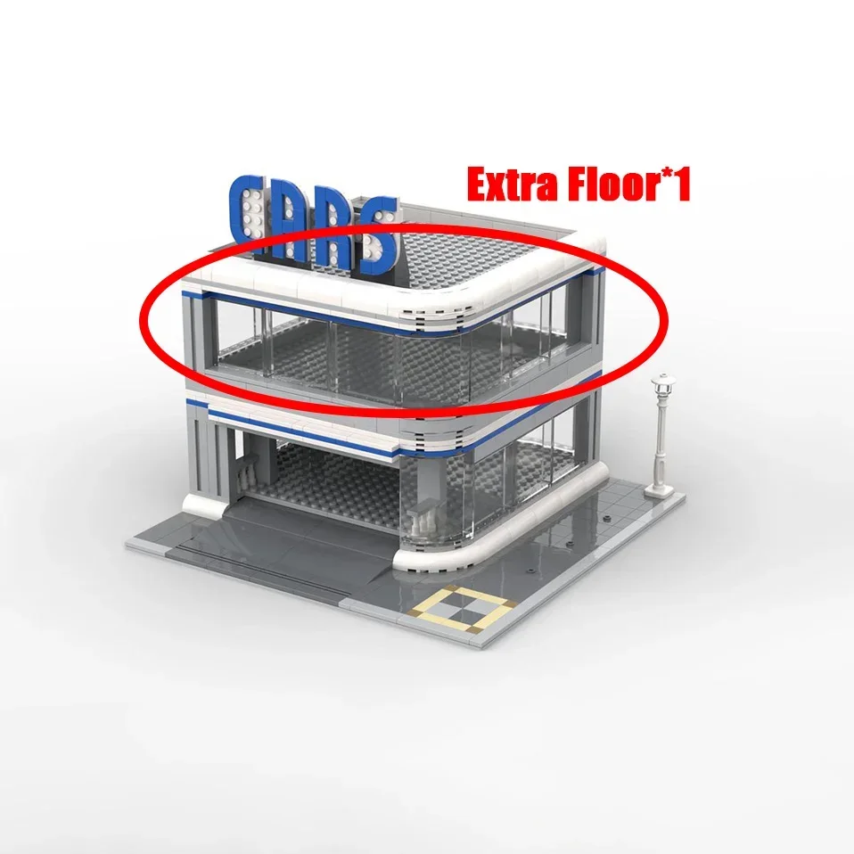 Snelheid Parkeren Model Moc Bouwsteen Technologie Baksteen DIY-montage Extra verdieping Modulair Stad Street View Speelgoed Vakantiecadeaus