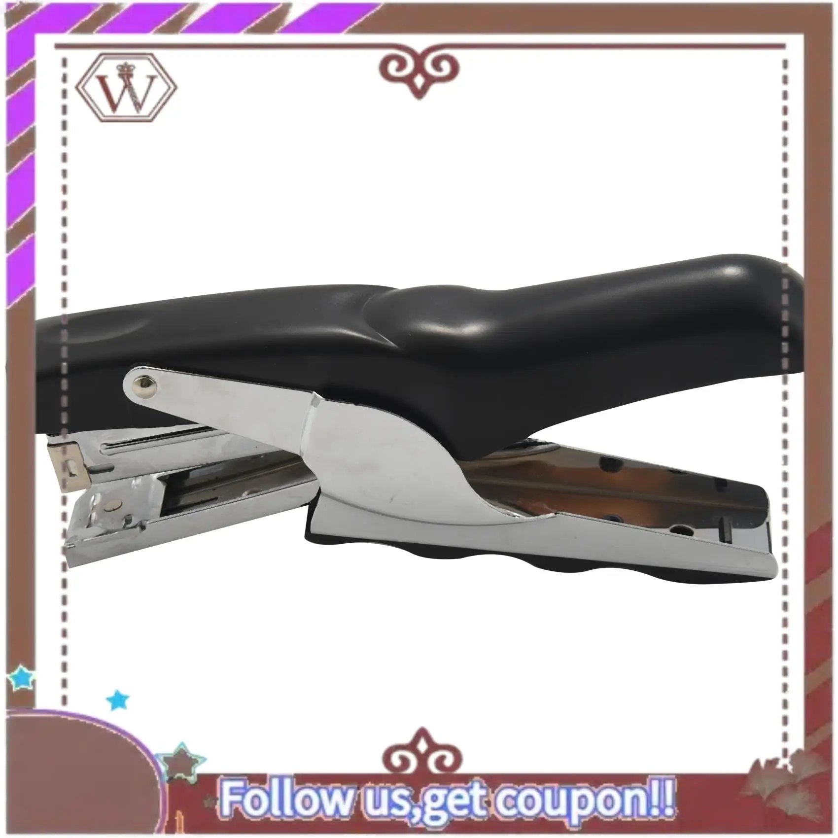 دباسة ABBG-Clip-On لـ 20 صفحة دباسة سطح المكتب شديدة التحمل للدباسات المكتبية (أسود)