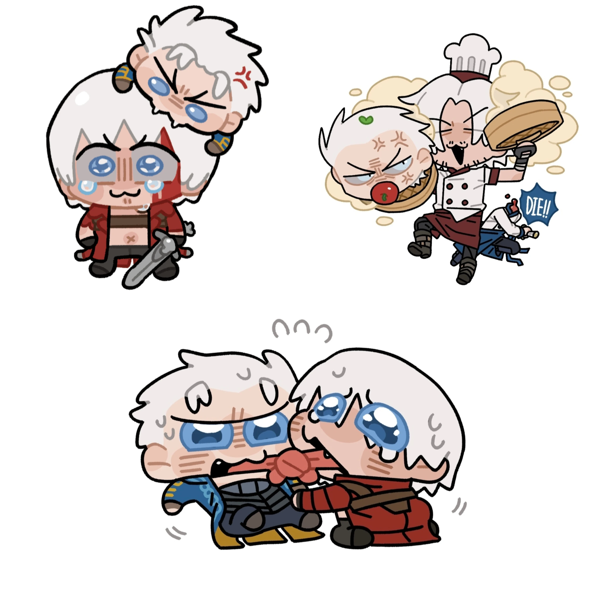 LLavero de dibujos animados Devil May Cry para hombre, llavero de Anime para mujer, llavero para pantalones, colgante para niños, moda acrílica Brelok Vergil