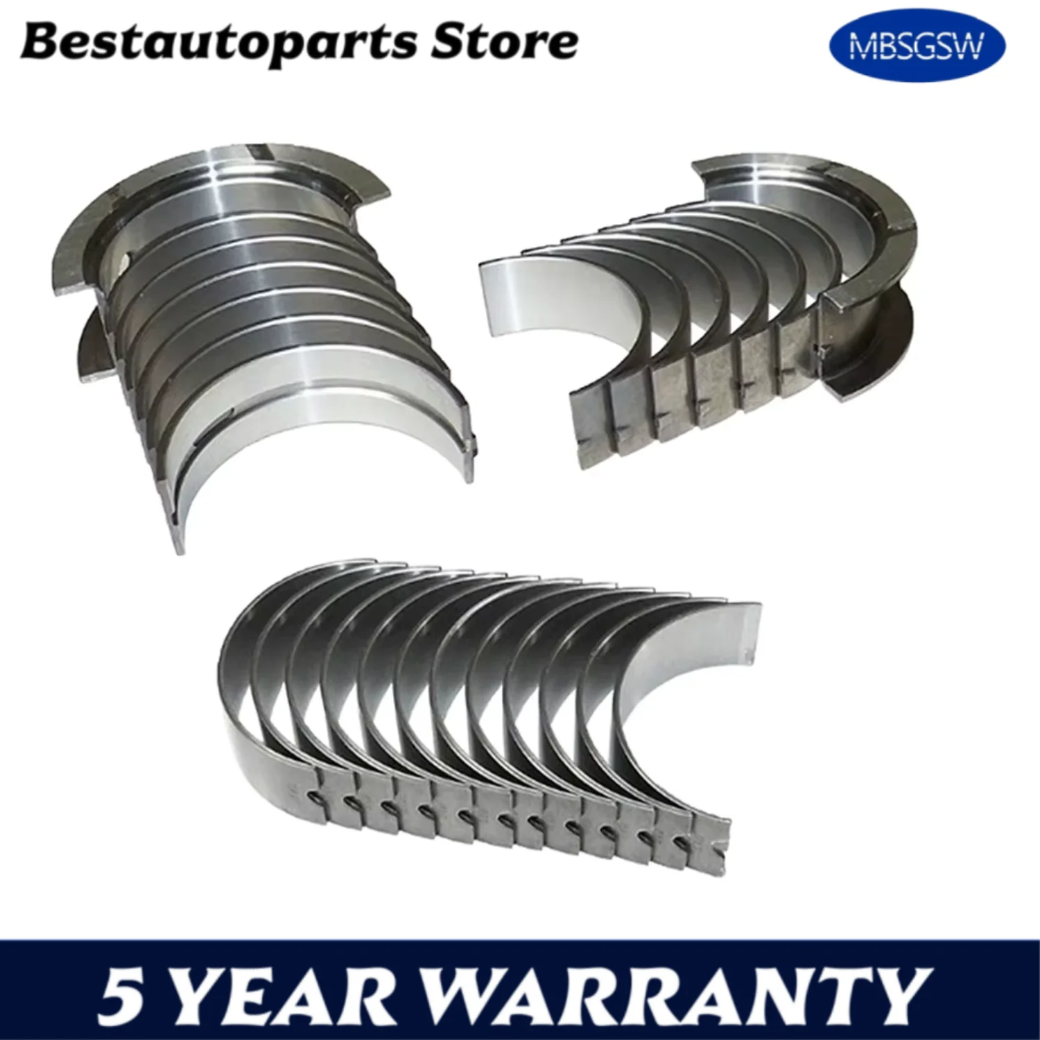 Piezas de motor, juego de cojinetes de biela de cigüeñal compatible con Gas ERH de 4,0 L para Jeep Cherokee Wrangler Grand Cherokee 4.0L L6 OHV 91-06