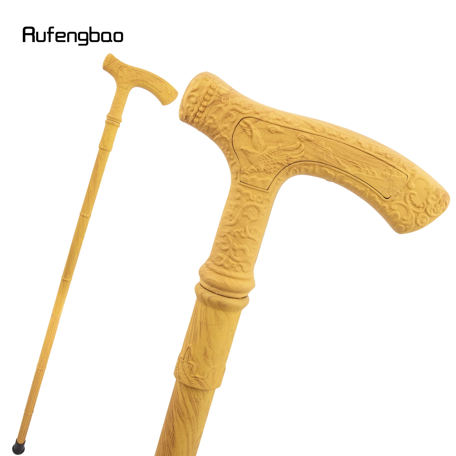 yellow-luxury-eagle-handle-walking-cane-fashion-decorative-walking-stick-gentleman-elegant-cosplay-cane-knob-crosier-87cm