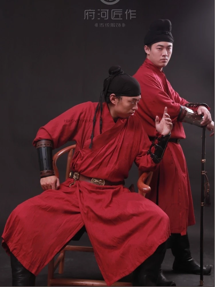 

Мужской традиционный китайский ханьфу для лета, винтажный ханьфу-халат, красивый традиционный ханьфу, костюм древнего мечника, мужской ханьфу-халат для косплея