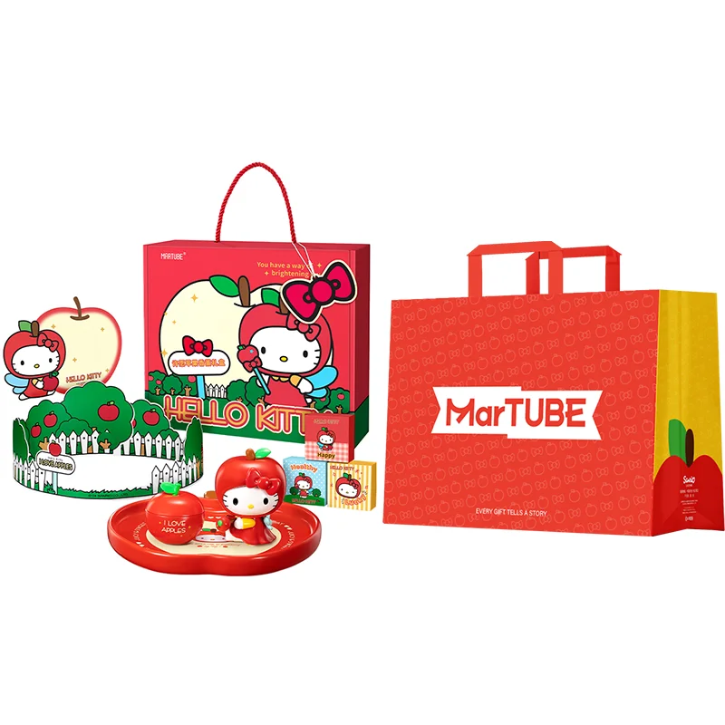 

Original Cartoon Trio Family HelloKitty Apple Aromatherapy Gift Box Birthday Gift for Girl's Best Friend