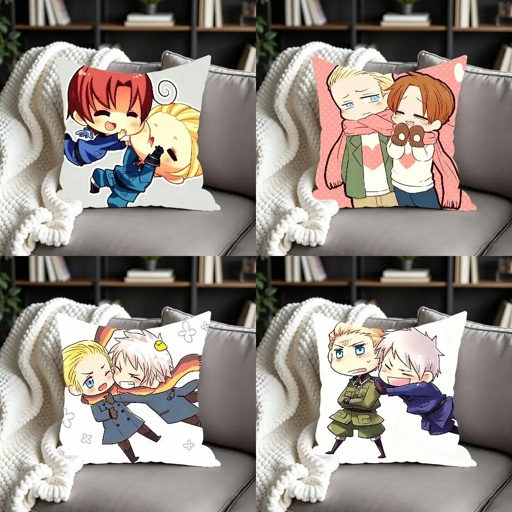 

H-Hetalias A-Axis Cartoon Double-sided print Pillow Case Cushion Cover Throw Pillow Case For Car Sofa