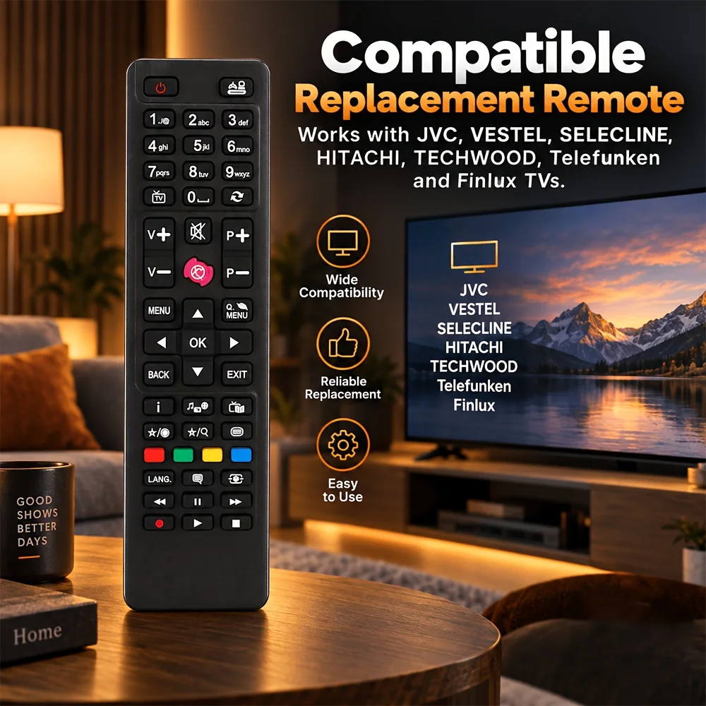 RC4870 RC4875 RC4849 TV Remote Control For JVC VESTEL SELECLINE HITACHI TECHWOOD Telefunken Finlux
