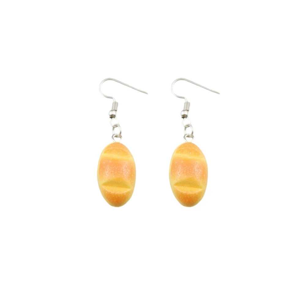 Kawaii Bread Egg Tarts Biscuit Earrings Costume Trendy Style Woman Girl Jewelry Gifts Drop Shipping