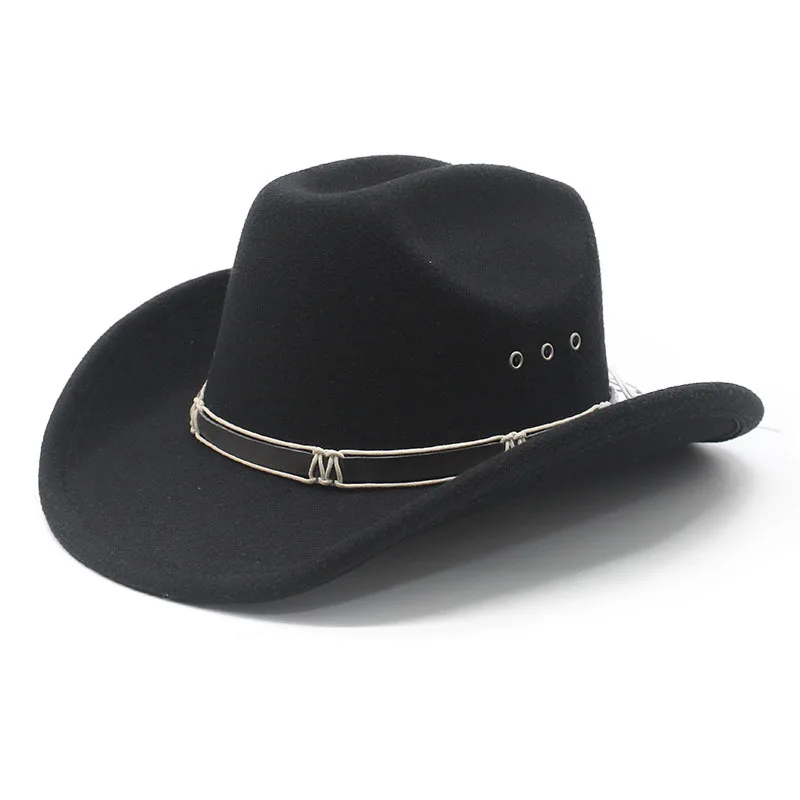 

New Hot-Selling One-Line Top Cowboy Jazz Hat Men's Hat Women's Hat with Side Eyelets Breathable Unisex Hat Felt Hat
