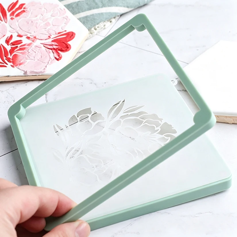 2 Pcs/Set Cake Stencil Spray Mold Fixing Frames Decoration Printing Die Fondant Pennies Cookies Candy DIY Baking Tools