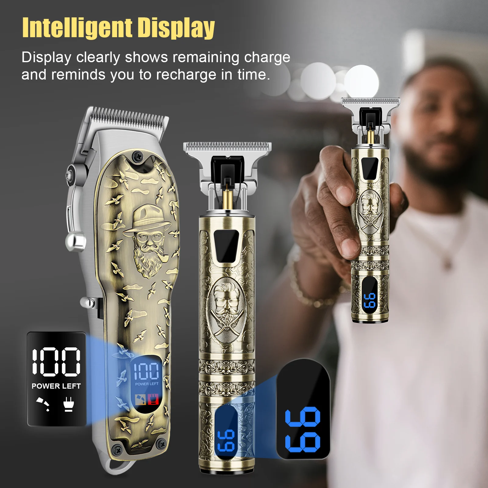 أدوات الحلاقة الاحترافية: ماكينة قص الشعر الكهربائية اللاسلكية للرجال، مجموعة العناية باللحية، ماكينة قص الشعر ومجموعة ماكينة الحلاقة الكهربائية، هدايا للرجال #3