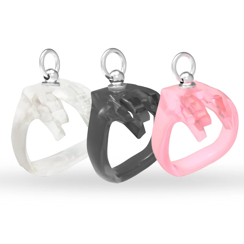 2022 New HT-V4 Male Resin Chastity Device With Binding Loop Ring, Cock Cage , Penis Ring, Cock Ring, Adult Game, Chastity Belt