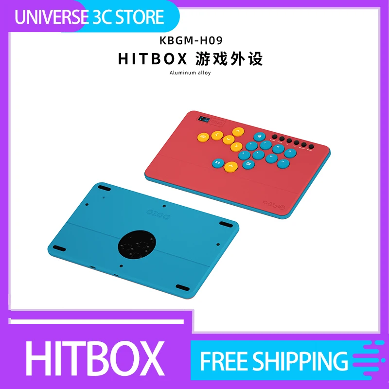 Doio Hitbox Kbgm-H09 A4 Portable Gaming Keypad All Aluminum Alloy Type-C Joystick Arcade Custom Key Ps4 Ps5 Xbox Switch Pc Steam