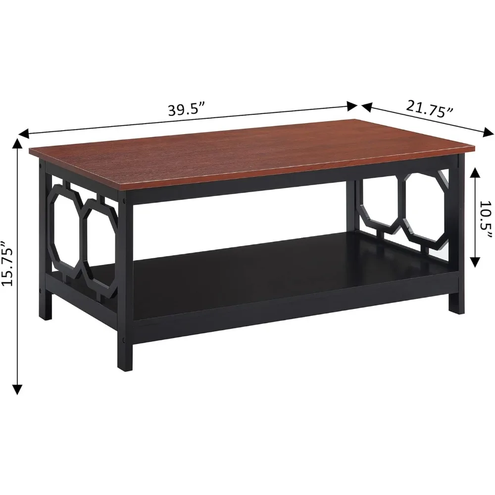Coffee Table, Cherry Top / Black Frame