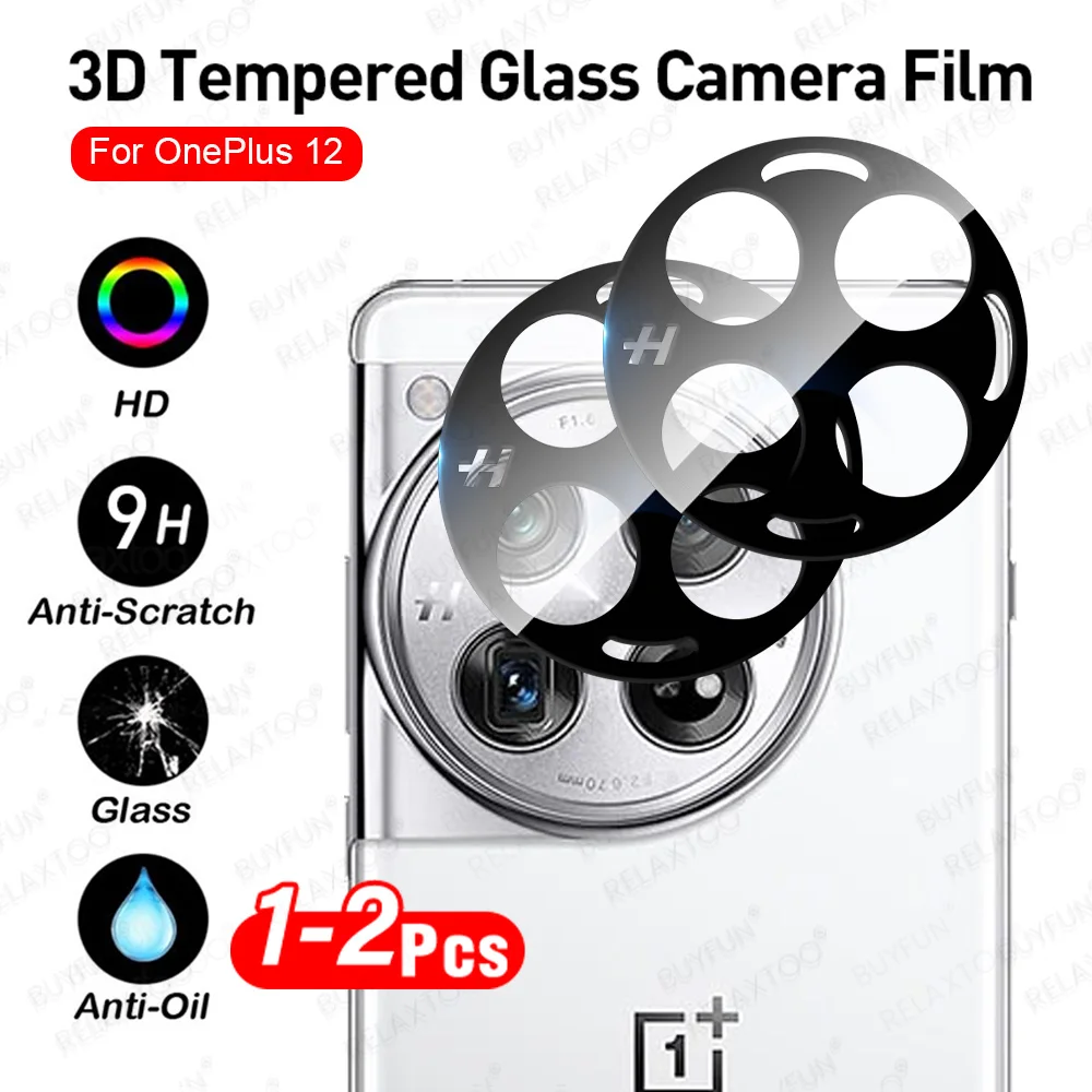 1-2Pcs 3D Lens Screen Protector For OnePlus 12 5G Curved Camera Glass Case One Plus 1+ 12 OnePlus12 PJD110 Back Lens Cover Film