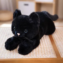 New 50/70cm Lying White Cat Plush Toys Sleeping Animal Pillow Stuffed Cartoon Plushie Pillow Cushion Peluche Birthday Gift