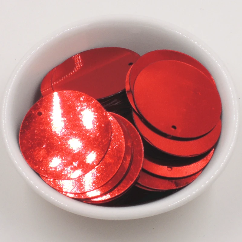 공예에 대 한 10 그램/갑 30mm 장식 조각 대형 라운드 장식 조각 Paillettes Lentejuelas With1 측면 구멍 DIY 드레스 수동 재봉 액세서리