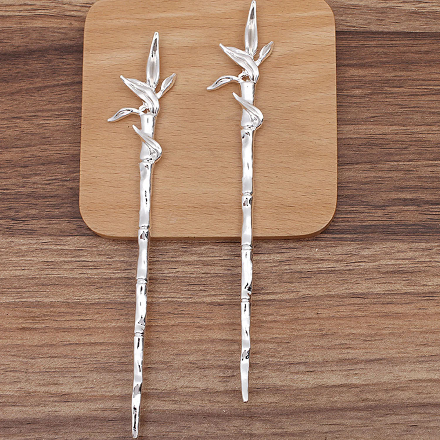 Chinese Hair Sticks Bamboo Shaped Metal Hairpins Girls Hanfu Party Hair Accessories Vintage Hair Bun Forks Chopsticks Jewelry