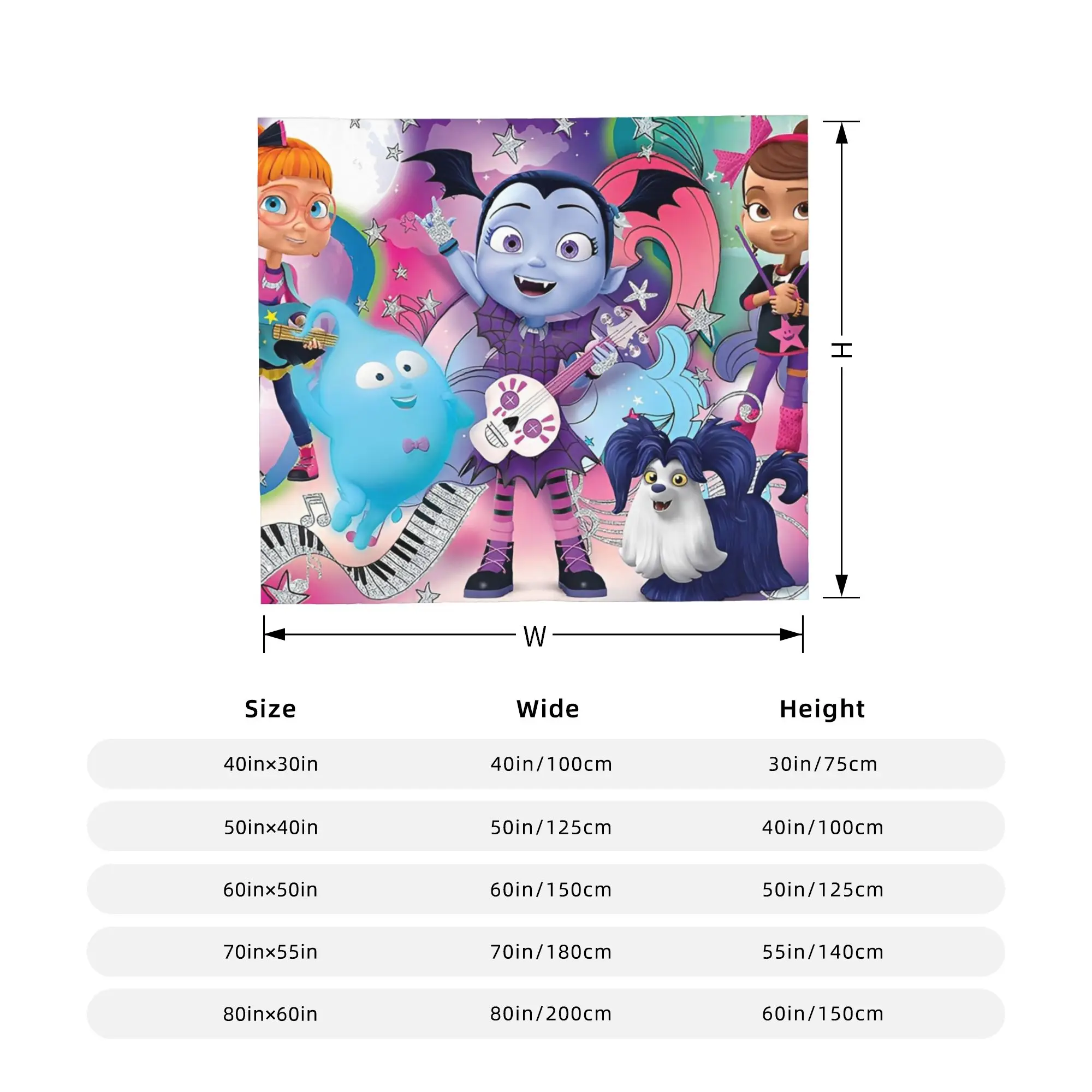 Vampirina في سن المراهقة مصاص دماء بطانية سوبر لينة الدافئة رمي البطانيات للأريكة 50x60 بوصة متعددة الحجم الفراش يلقي #4