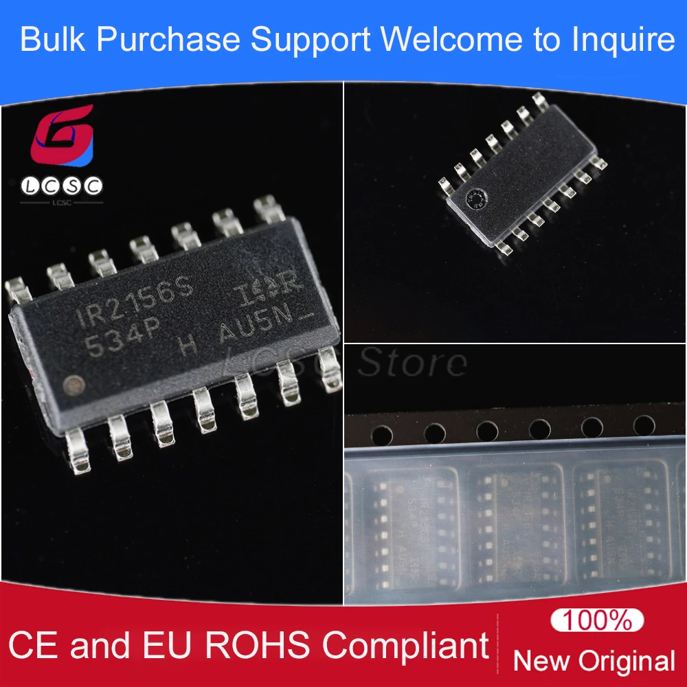 10Pieces/Lot Original IR2156S Chip Ballast Controller IC 36kHz-44kHz 14-SOIC Integrated Circuits PMIC IR2156STRPBF