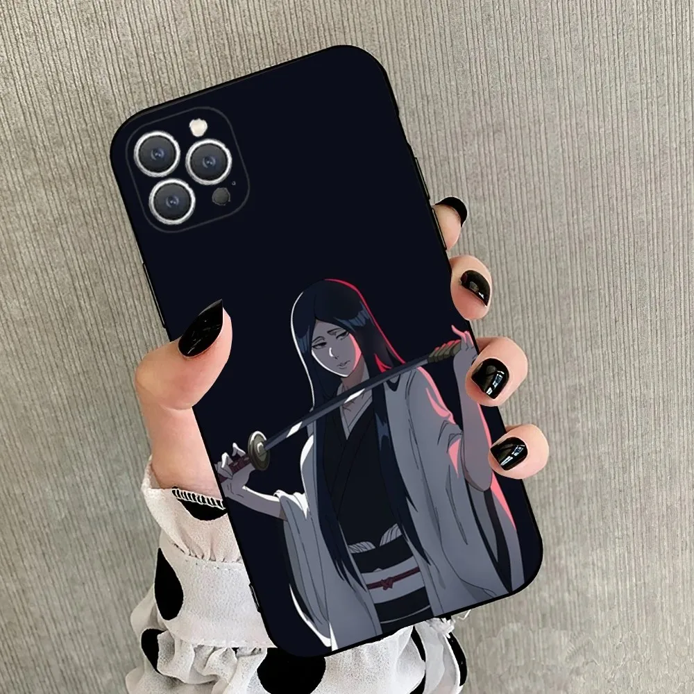 Retsu Unohana B-Bleachs Phone Case For iPhone 15,14,13,12,11,Plus,Pro Max,XS,X,XR,SE,Mini,8,7 Soft Silicone Black Cover