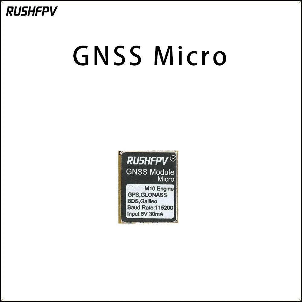 1-2pcs RushFPV GNSS Micro M10 GPS Module Built-in Ceramic Antenna for FPV Racing Drone / RC Airplane