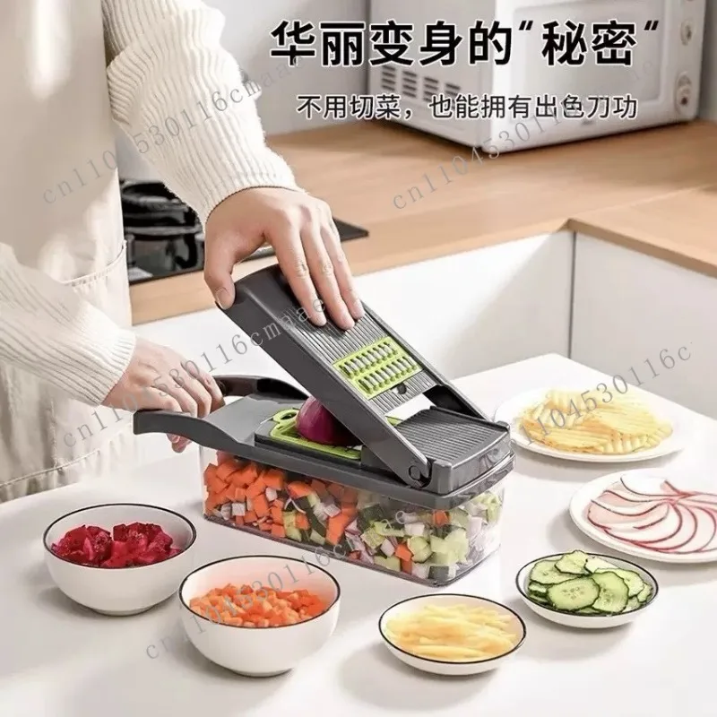 Kitchen shredding artifact for cutting vegetables granulating household multi-functional new radish wipe, shredded onion dicer