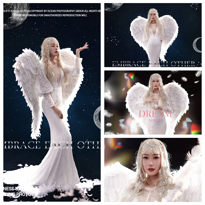 Adult Large Portrait Photography Photo Shoot Feather Angel Wings