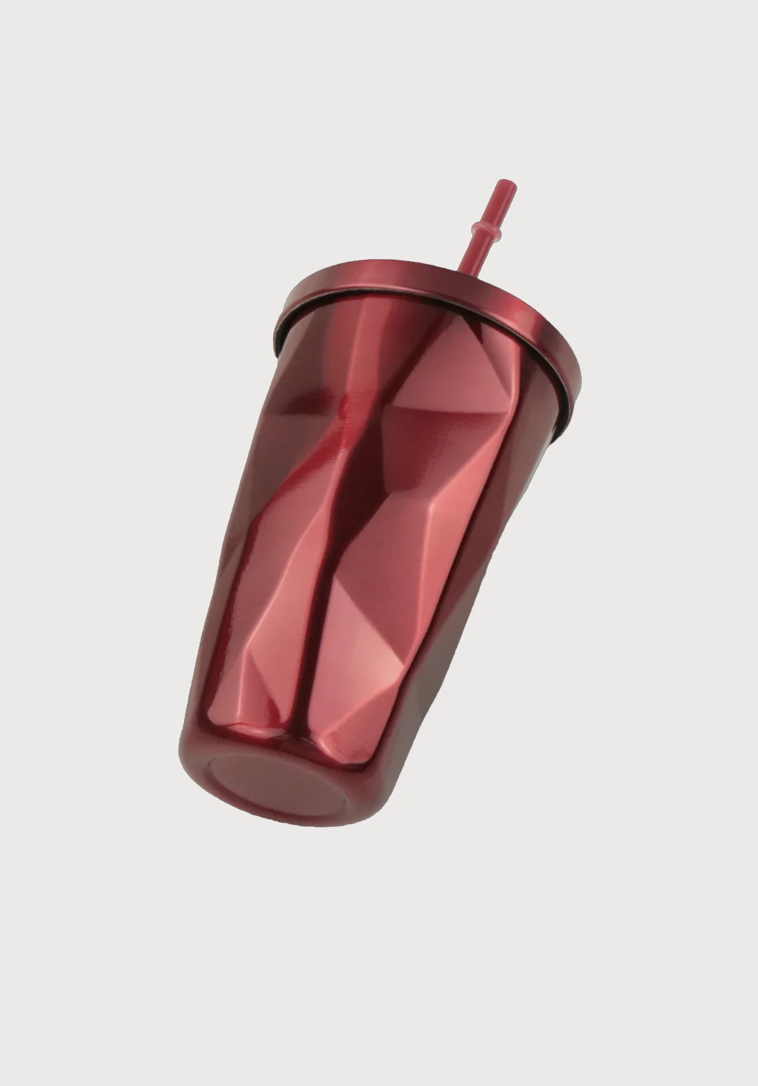 Geometric Edge Tumbler - 304 Stainless Steel Inner + Military-Grade 201 Outer | 17.5cm Slim Profile | 16oz Hot/Cold Retention